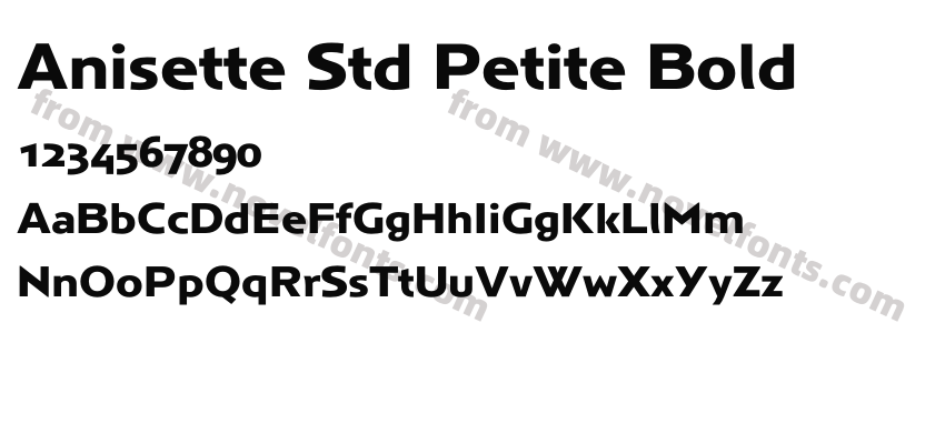 Anisette Std Petite BoldPreview