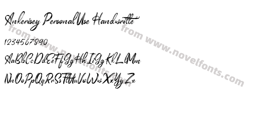 Ankerisey Personal Use HandwrittePreview