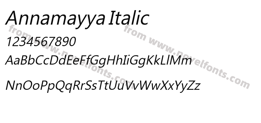 Annamayya ItalicPreview