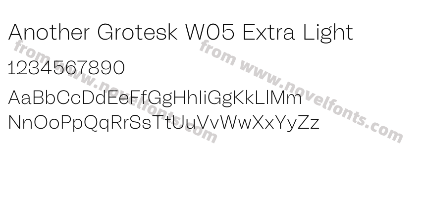 Another Grotesk W05 Extra LightPreview