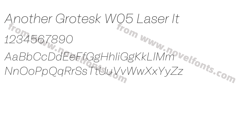 Another Grotesk W05 Laser ItPreview