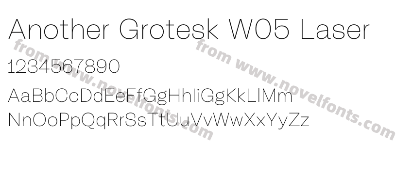 Another Grotesk W05 LaserPreview