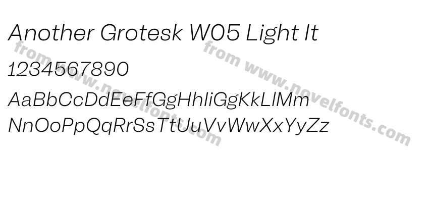 Another Grotesk W05 Light ItPreview