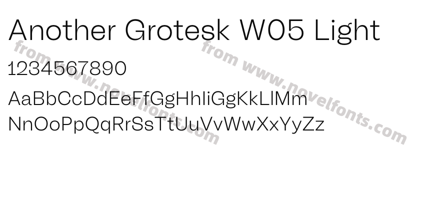 Another Grotesk W05 LightPreview