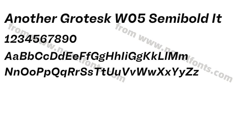 Another Grotesk W05 Semibold ItPreview