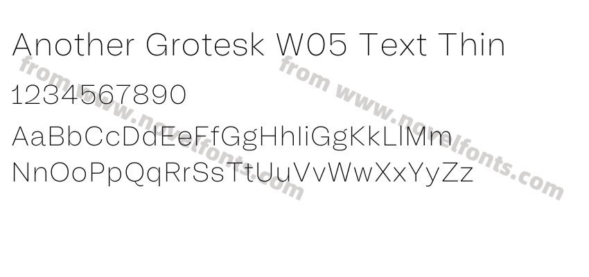 Another Grotesk W05 Text ThinPreview
