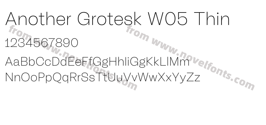 Another Grotesk W05 ThinPreview