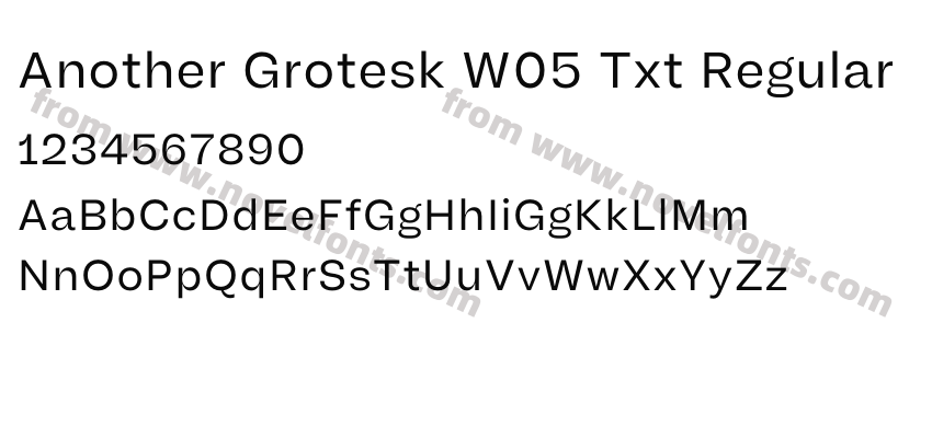 Another Grotesk W05 Txt RegularPreview