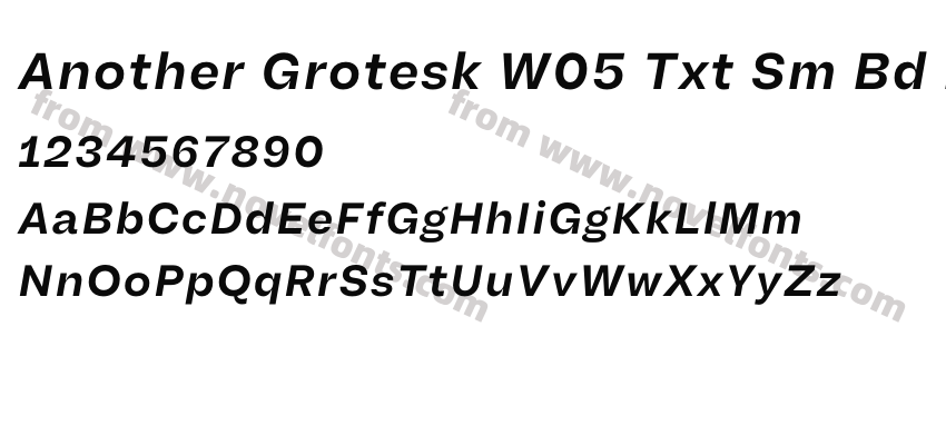 Another Grotesk W05 Txt Sm Bd ItPreview