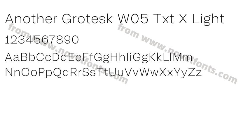 Another Grotesk W05 Txt X LightPreview