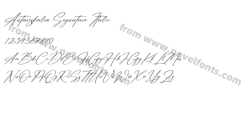 Antariskalia Signature ItalicPreview