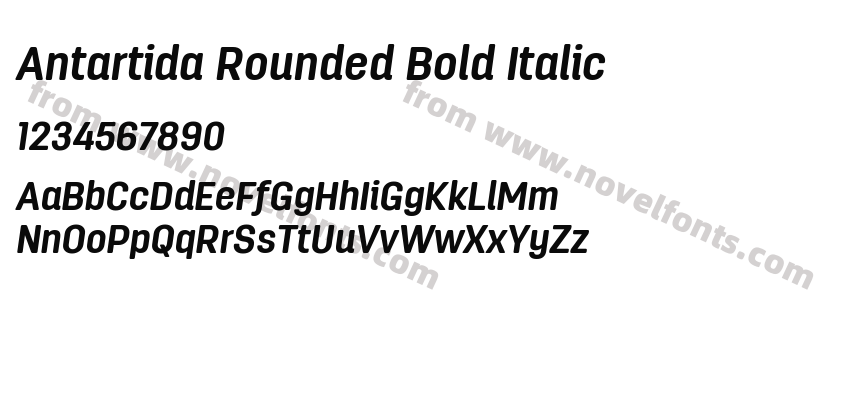 Antartida Rounded Bold ItalicPreview