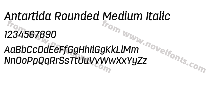 Antartida Rounded Medium ItalicPreview