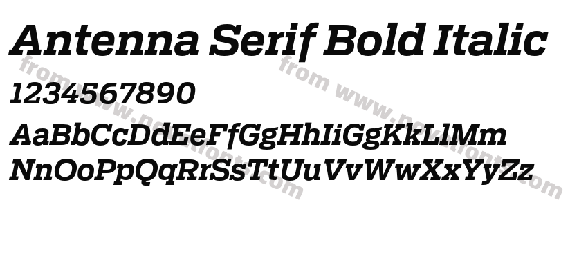 Antenna Serif Bold ItalicPreview
