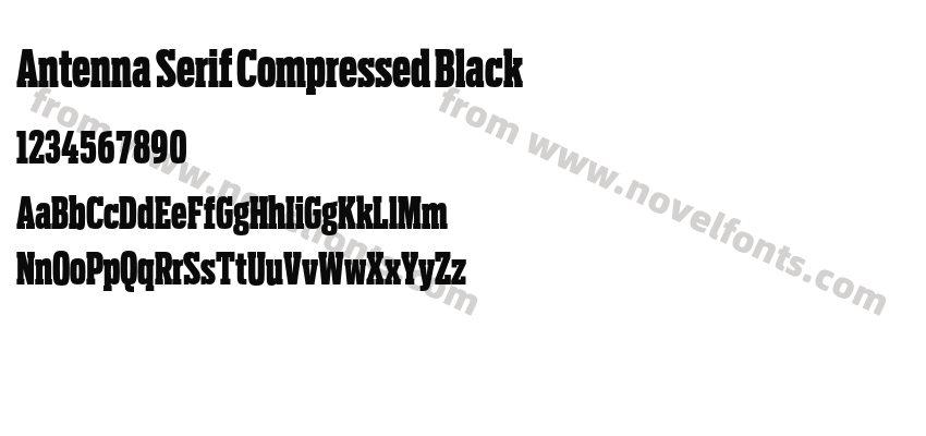 Antenna Serif Compressed BlackPreview