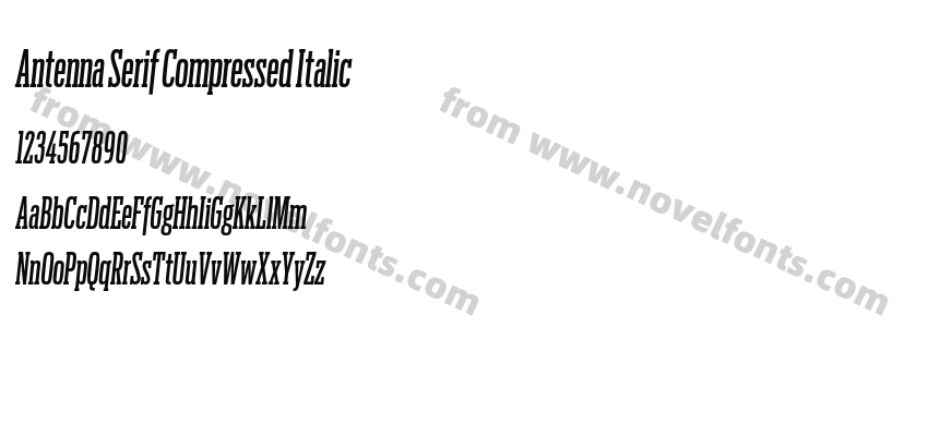 Antenna Serif Compressed ItalicPreview