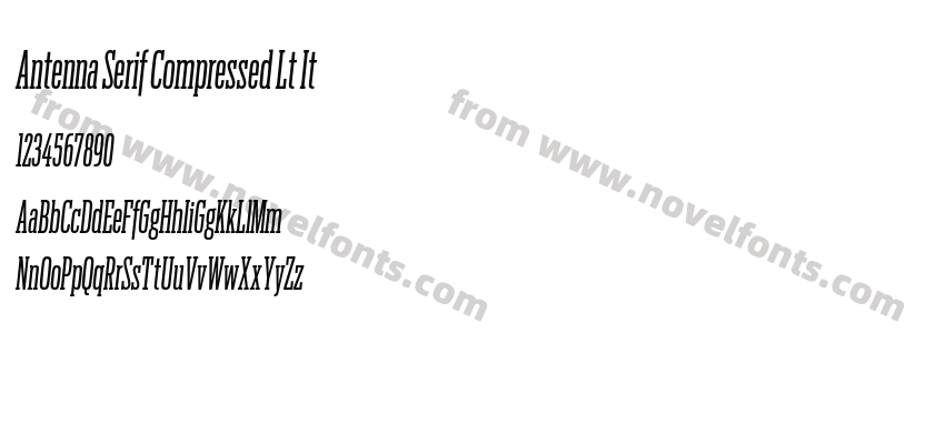 Antenna Serif Compressed Lt ItPreview