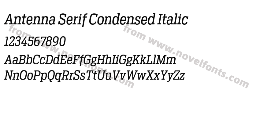 Antenna Serif Condensed ItalicPreview