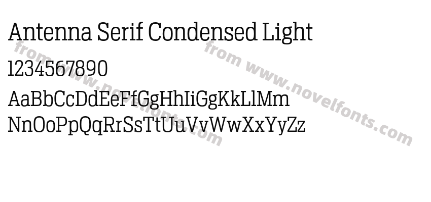 Antenna Serif Condensed LightPreview