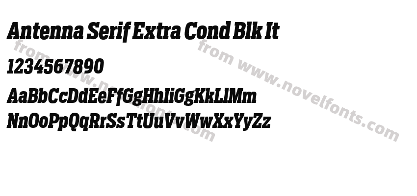 Antenna Serif Extra Cond Blk ItPreview