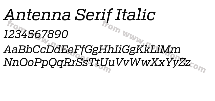 Antenna Serif ItalicPreview