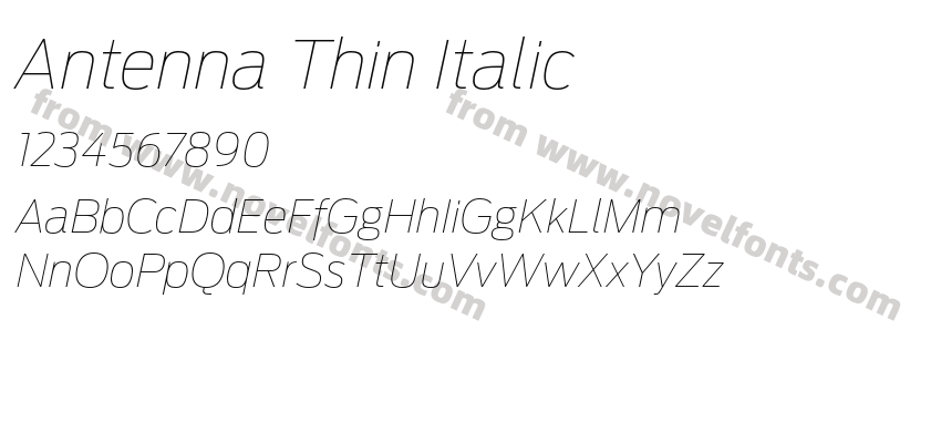 Antenna Thin ItalicPreview