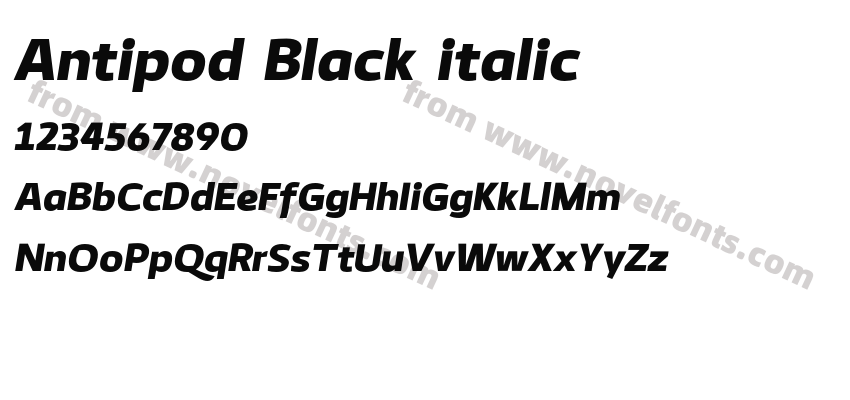 Antipod Black italicPreview