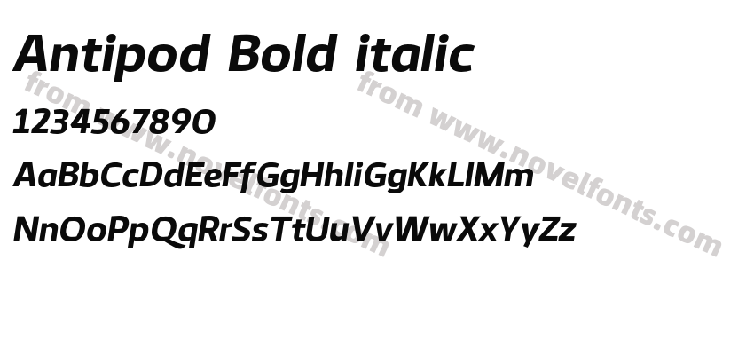Antipod Bold italicPreview
