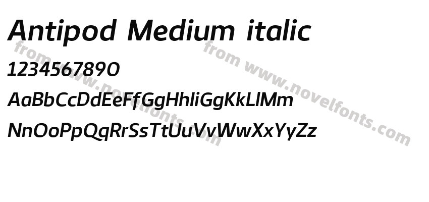 Antipod Medium italicPreview
