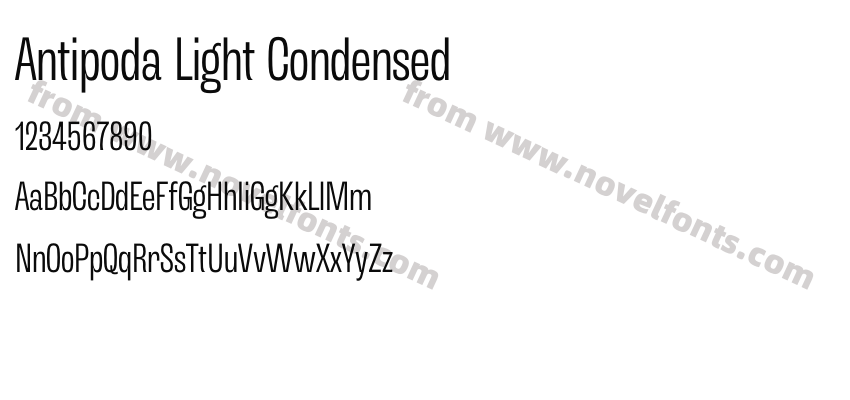 Antipoda Light CondensedPreview