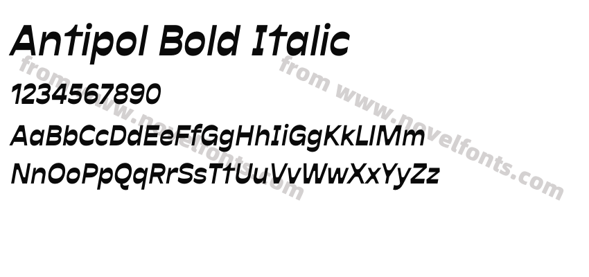 Antipol Bold ItalicPreview