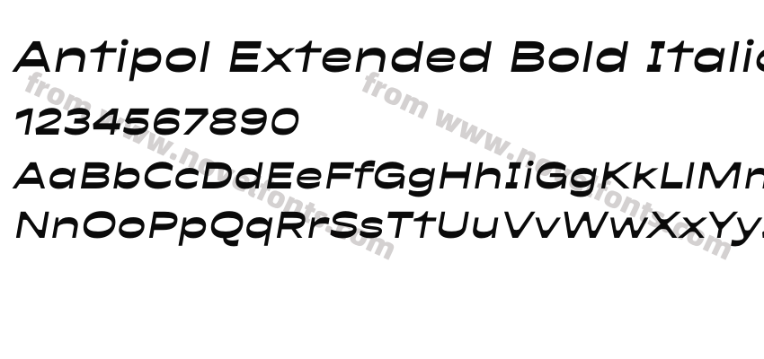 Antipol Extended Bold ItalicPreview
