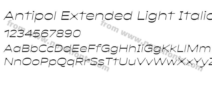 Antipol Extended Light ItalicPreview