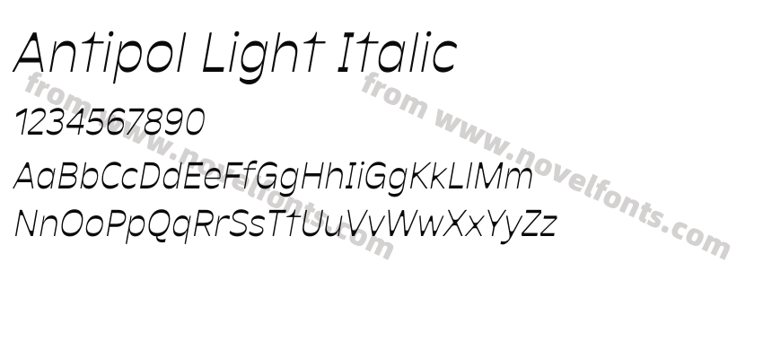 Antipol Light ItalicPreview