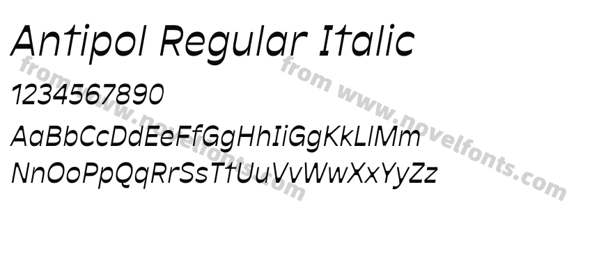 Antipol Regular ItalicPreview