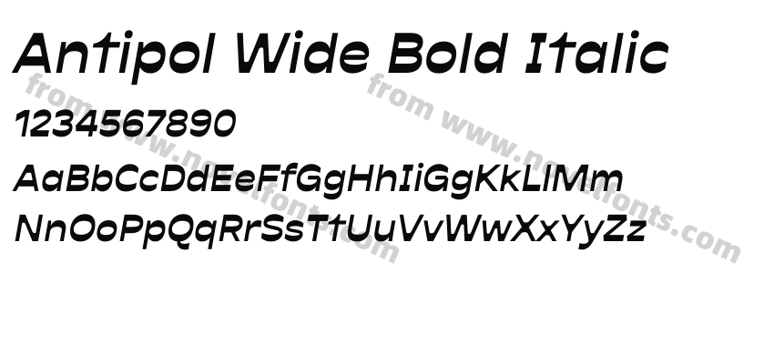 Antipol Wide Bold ItalicPreview