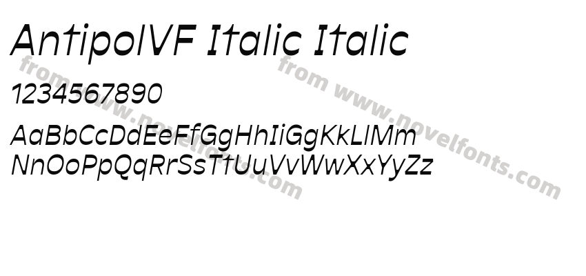 AntipolVF Italic ItalicPreview
