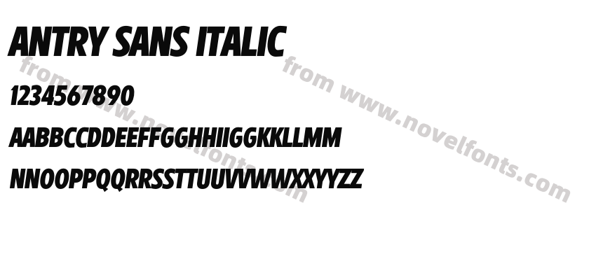 Antry Sans ItalicPreview