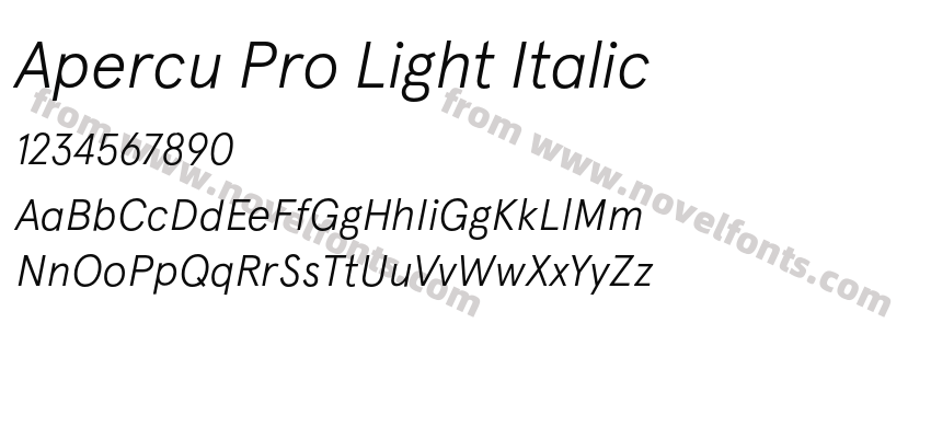 Apercu Pro Light ItalicPreview