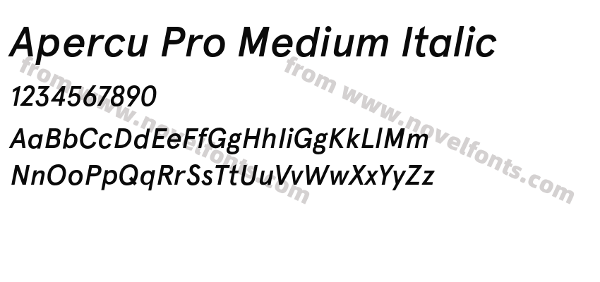 Apercu Pro Medium ItalicPreview