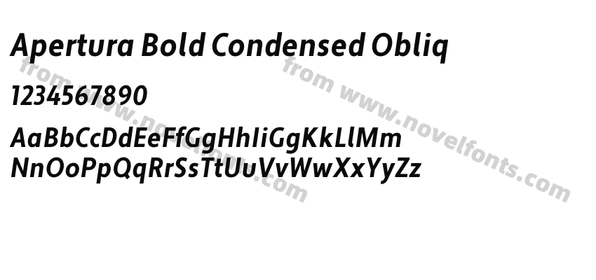 Apertura Bold Condensed ObliqPreview