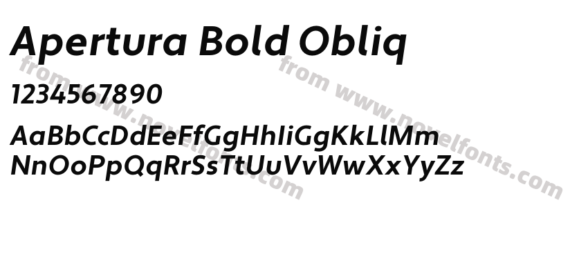 Apertura Bold ObliqPreview