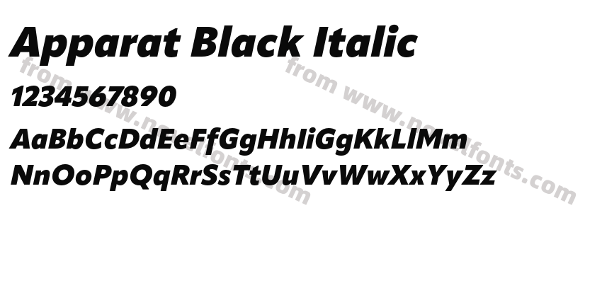 Apparat Black ItalicPreview