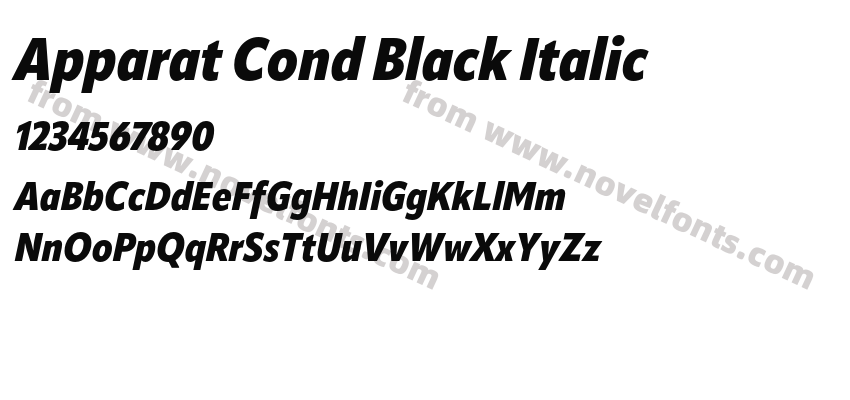 Apparat Cond Black ItalicPreview