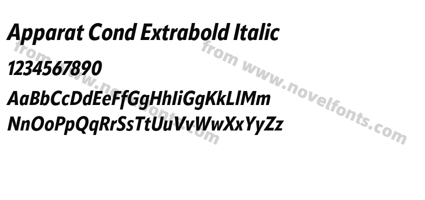 Apparat Cond Extrabold ItalicPreview