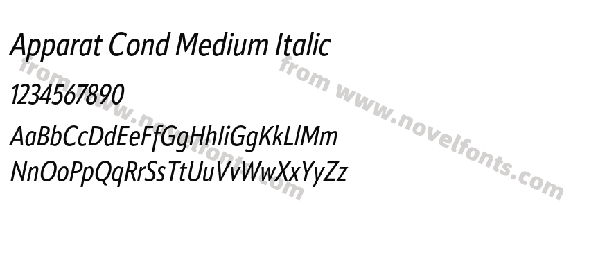 Apparat Cond Medium ItalicPreview