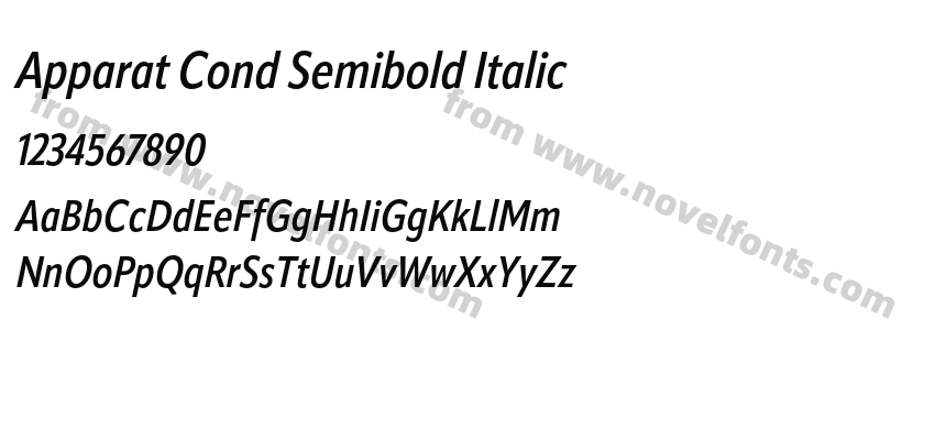 Apparat Cond Semibold ItalicPreview