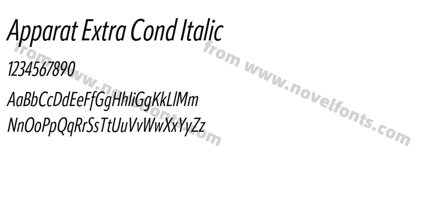 Apparat Extra Cond ItalicPreview