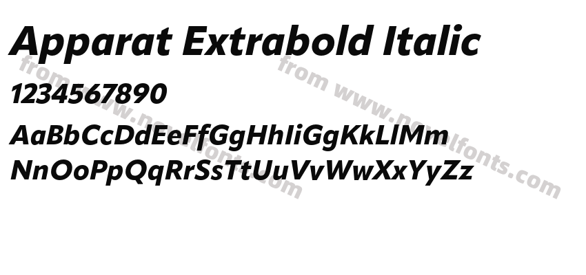 Apparat Extrabold ItalicPreview