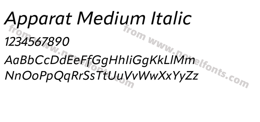 Apparat Medium ItalicPreview
